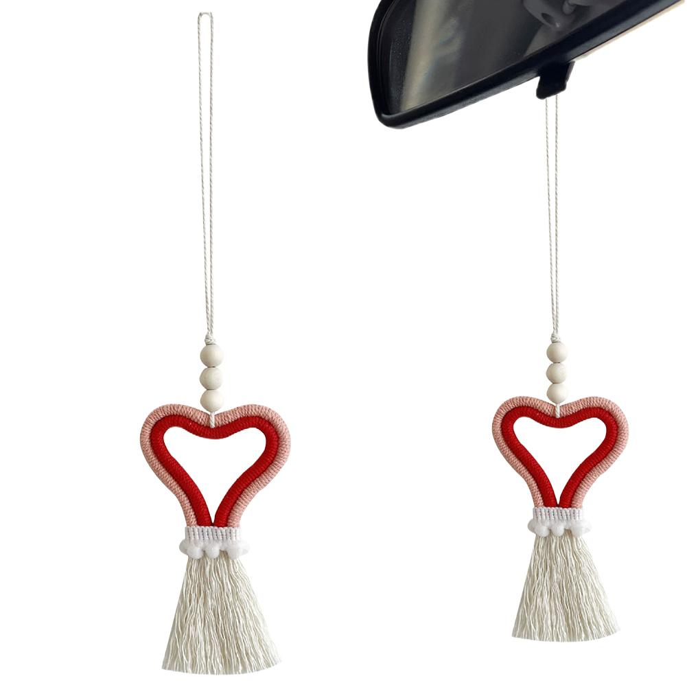 Handmade Heart Tassel Car Hanging Ornament - French Retro Style Woven Mirror Pendant, Bohemian Romantic Gift красный
Handmade Heart Tassel Car Hanging Ornament - French Retro Style Woven Mirror Pendant, Bohemian Romantic Gift красный