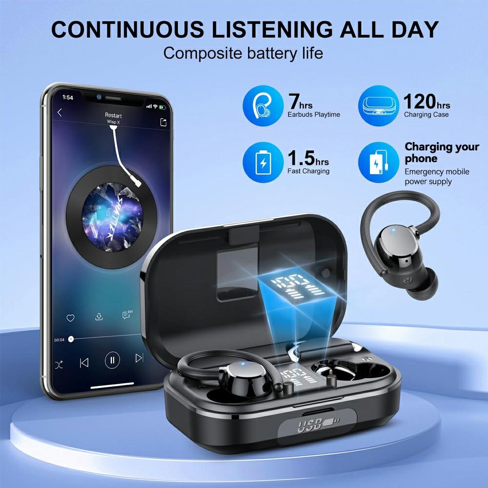 Q31 1 Pair Ear-Hook Sports Headset Wireless Bluetooth-Compatible Earphones with Power Bank Function A
Q31 1 Pair Ear-Hook Sports Headset Wireless Bluetooth-Compatible Earphones with Power Bank Function A