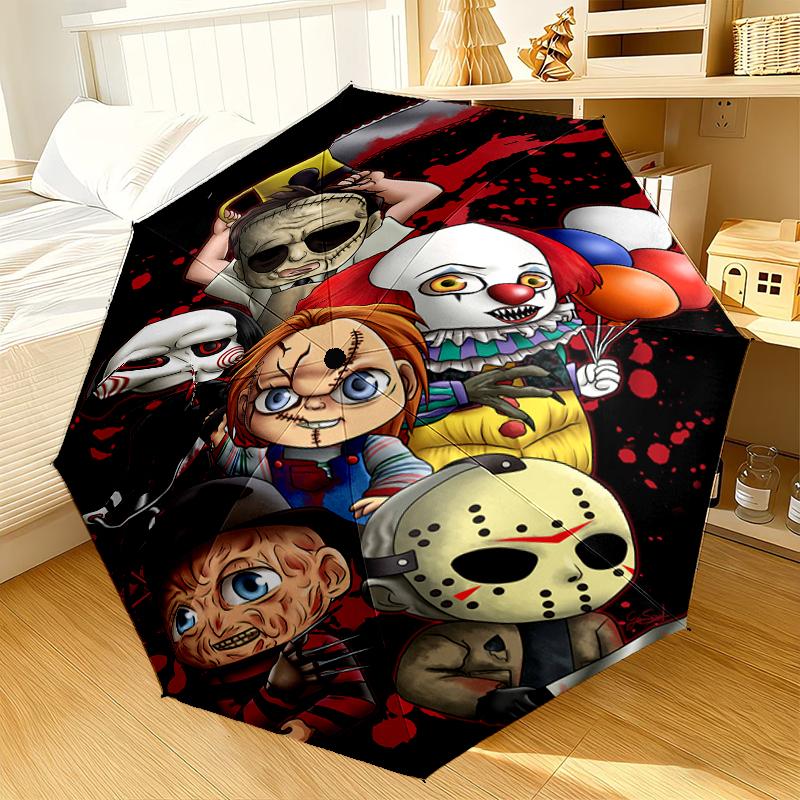 Horror Movie Icons Umbrella 8-Frame for Travel, camping, Casual Lightweight Portable Umbrella, Essential for every family Holidays Gift
Horror Movie Icons Umbrella 8-Frame for Travel, camping, Casual Lightweight Portable Umbrella, Essential for every family Holidays Gift