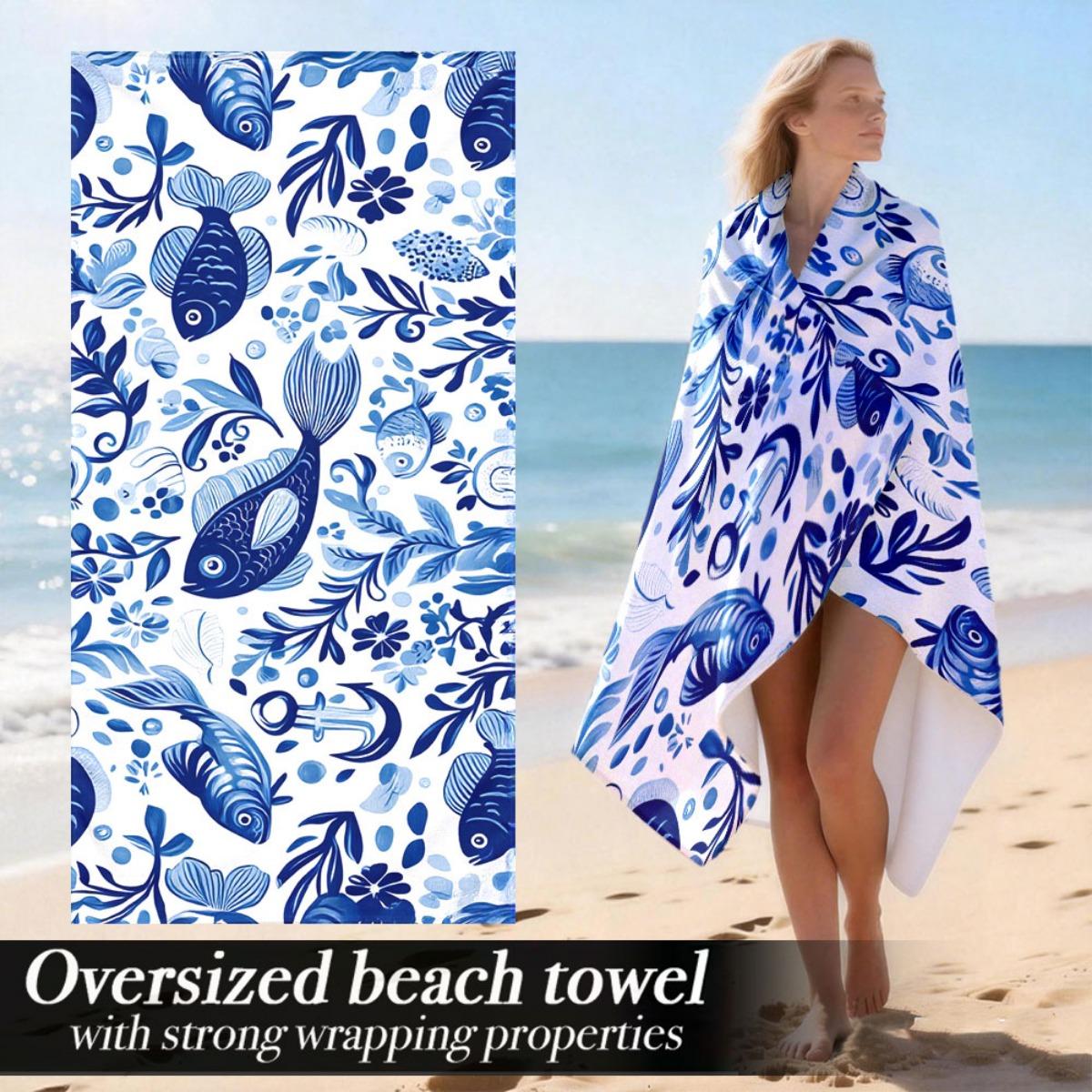 Extra Large Lightweight Plush Absorbent Luxury Oversized Beach Towel | Microfiber Polyester, Pattern, Modern Style, Fabric, Mach W40*H60(CM)
Extra Large Lightweight Plush Absorbent Luxury Oversized Beach Towel | Microfiber Polyester, Pattern, Modern Style, Fabric, Mach W40*H60(CM)