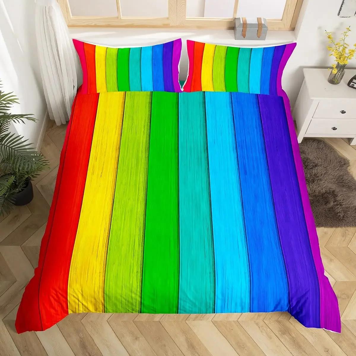 Kawai Rainbow Soft Duvet Cover Lovely Stripes Rainbow Beding Set for Children Kids Girl Carton Comfortable Quilt Cover Hplus Drawn Iridescent Print 100*200cm Single
Kawai Rainbow Soft Duvet Cover Lovely Stripes Rainbow Beding Set for Children Kids Girl Carton Comfortable Quilt Cover Hplus Drawn Iridescent Print 100*200cm Single