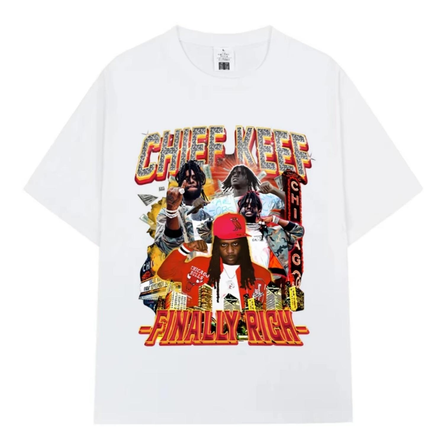 Rapper Chief Keef Finally Rich Graphic T Shirt Men Women Fashion Hip Hop Short Sleeve T-shirt Cotton Oversized T-shirts Top S
Rapper Chief Keef Finally Rich Graphic T Shirt Men Women Fashion Hip Hop Short Sleeve T-shirt Cotton Oversized T-shirts Top S