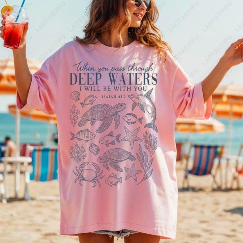 Christian Ocean Coastal Sea Life Cotton Shirt Trendy Retro Beachy Oversized Scripture Jesus Printed Women Tee Faith Apparel Gift 4XL
Christian Ocean Coastal Sea Life Cotton Shirt Trendy Retro Beachy Oversized Scripture Jesus Printed Women Tee Faith Apparel Gift 4XL