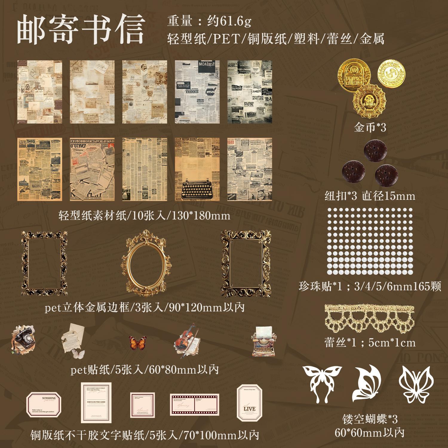 Vintage Stickers and Craft Paper Mixed Kit 34Pcs DIY Itabag Decoration Scrapbook Journal Diary Supplies
Vintage Stickers and Craft Paper Mixed Kit 34Pcs DIY Itabag Decoration Scrapbook Journal Diary Supplies