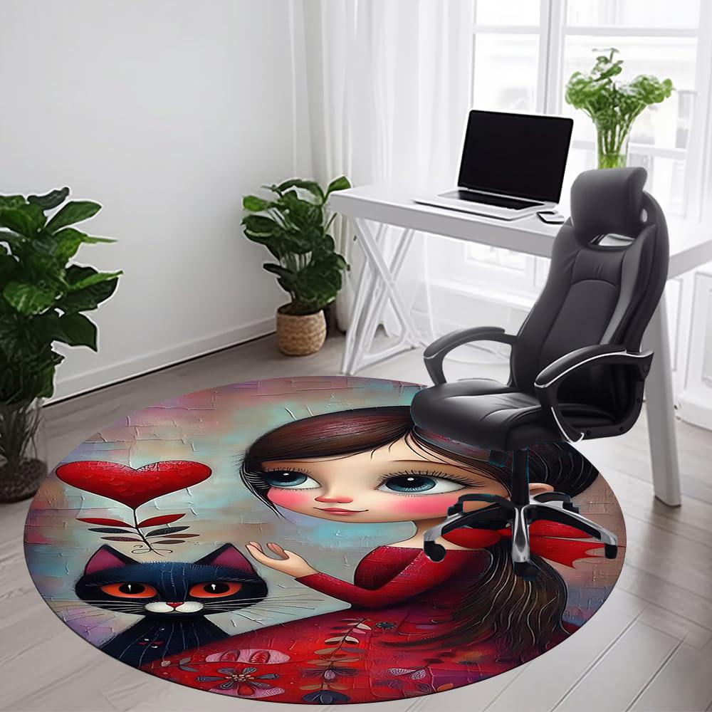 1pcGirl Cat Heart Office Round Area Rug, Indoor Mat Suitable ForOffice, Under Office Chairs Bedroom Living Room Home Decor, Room Deco 067 80cm by 80cm
1pcGirl Cat Heart Office Round Area Rug, Indoor Mat Suitable ForOffice, Under Office Chairs Bedroom Living Room Home Decor, Room Deco 067 80cm by 80cm