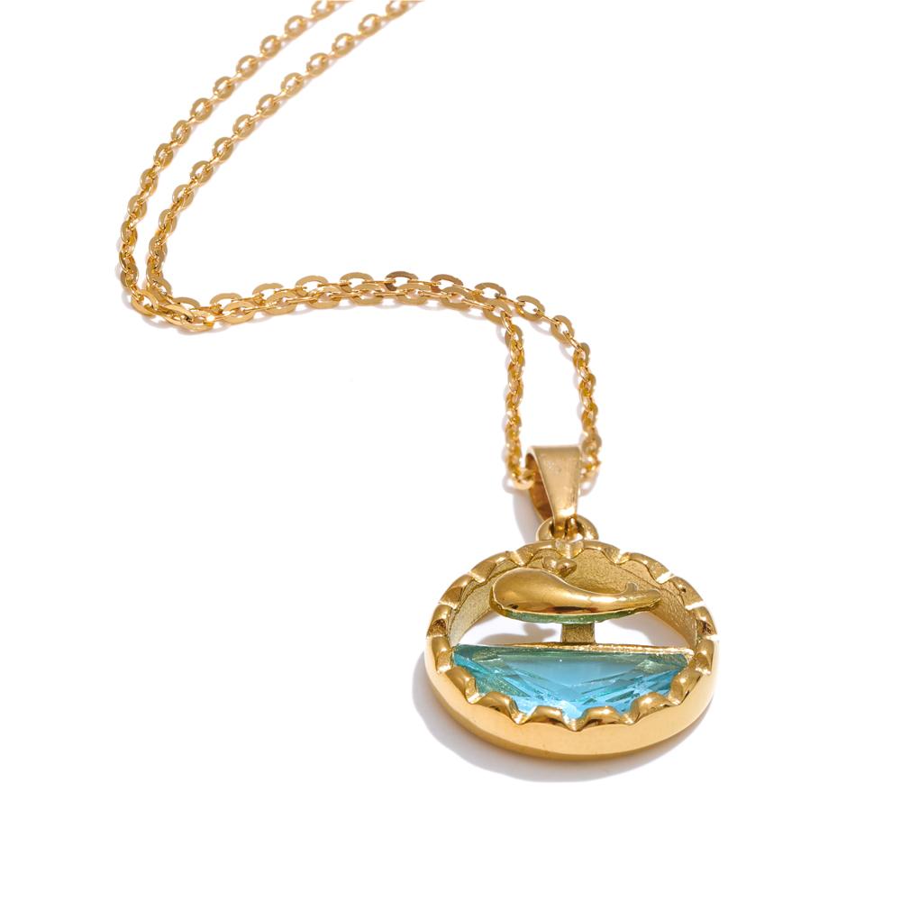 Yhpup Ocean Style Blue Zirconia Whale Pendant Necklace for Women Stainless Steel Exquisite Vacation Fashion Jewelry
Yhpup Ocean Style Blue Zirconia Whale Pendant Necklace for Women Stainless Steel Exquisite Vacation Fashion Jewelry