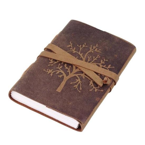 Sapling Leather Journal Unlined Pages Handmade Leather Journal/Notebook Tree Embossed Diary with Leather Wrap Closure
Sapling Leather Journal Unlined Pages Handmade Leather Journal/Notebook Tree Embossed Diary with Leather Wrap Closure
