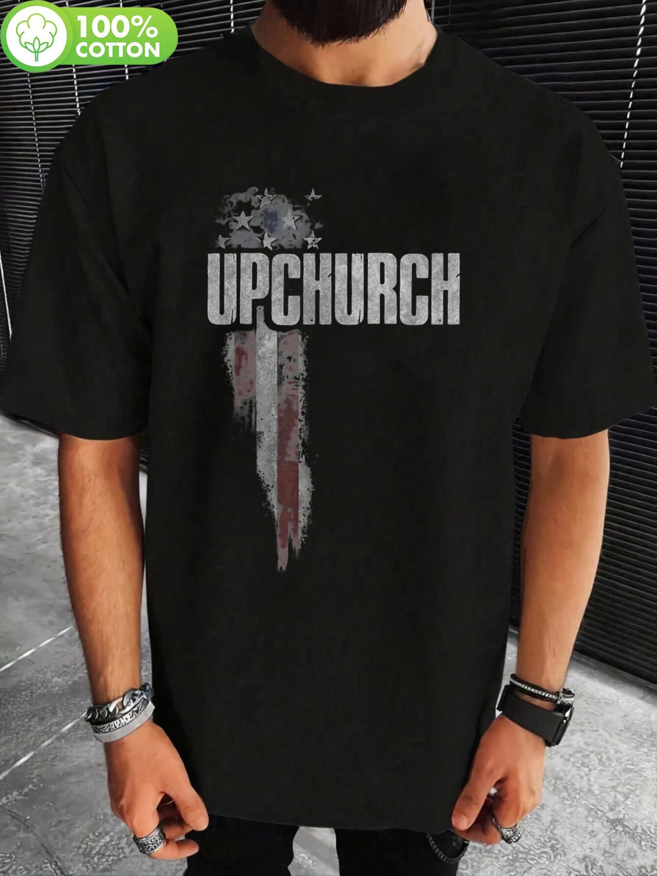 Upchurch Family American Flag T-shirt - Soft Cotton Breathable Crew Neck Tee with Distressed Vintage Patriotic Design XL
Upchurch Family American Flag T-shirt - Soft Cotton Breathable Crew Neck Tee with Distressed Vintage Patriotic Design XL