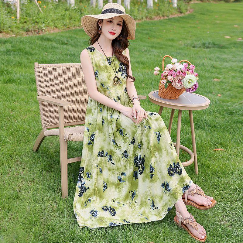 2025 Summer New Sleeveless Vest Skirt for Women Noil Poplin Dress High-End Temperament Seaside Vacation Style Beach Skirt Szie 15 2XL
2025 Summer New Sleeveless Vest Skirt for Women Noil Poplin Dress High-End Temperament Seaside Vacation Style Beach Skirt Szie 15 2XL