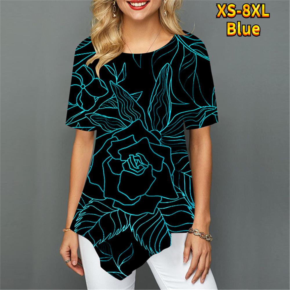 Женская футболка с нерегулярным цветком и цифровым 3D принтом, летние повседневные персонализированные футболки с коротким рукавом и круглым воротником, женские топы 3XL
Женская футболка с нерегулярным цветком и цифровым 3D принтом, летние повседневные персонализированные футболки с коротким рукавом и круглым воротником, женские топы 3XL