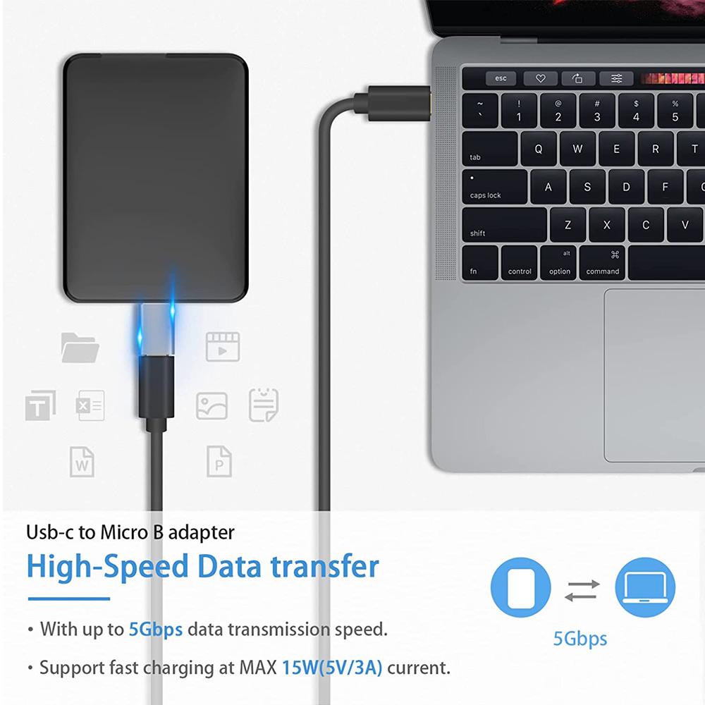 JUNSUNMAY Type-C Female to USB 3.0 Micro B Male Adapter Aluminium Alloy Converter for Hard Drive As Shown A
JUNSUNMAY Type-C Female to USB 3.0 Micro B Male Adapter Aluminium Alloy Converter for Hard Drive As Shown A