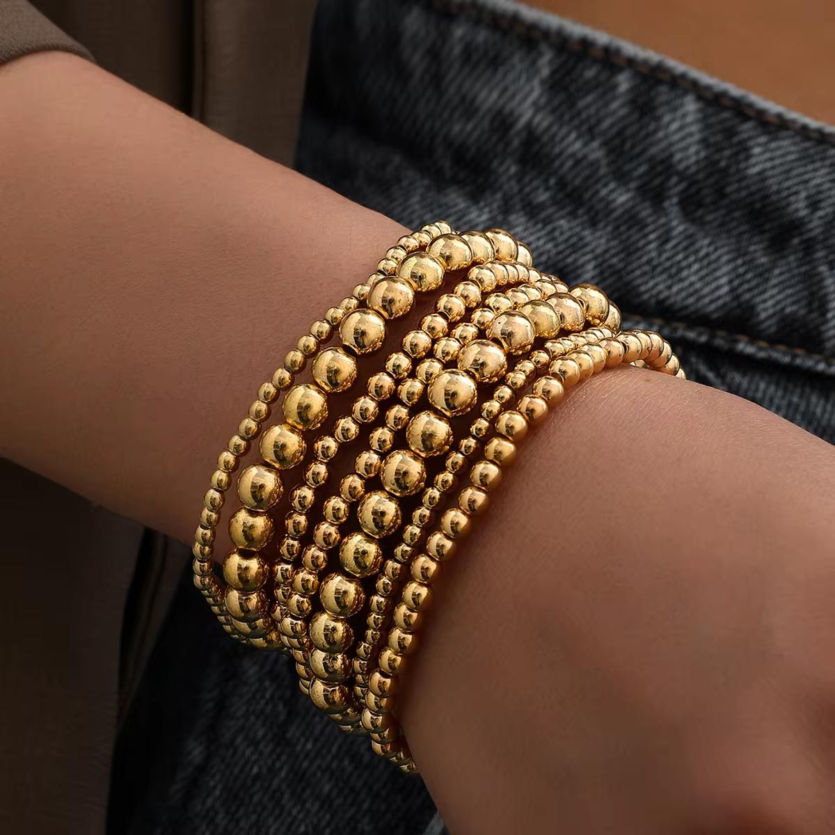 7 Pcs/Set Vintage Handmade Gold Color Beads Bracelets Set Stretch Women Trendy Bracelets Fshion Girls Party Boho Jewelry Gifts
7 Pcs/Set Vintage Handmade Gold Color Beads Bracelets Set Stretch Women Trendy Bracelets Fshion Girls Party Boho Jewelry Gifts