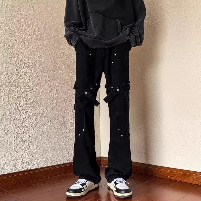 JYL Men s Straight Jeans American Vibe Black Strapped HipHop High-Street Trendy Denim S
JYL Men s Straight Jeans American Vibe Black Strapped HipHop High-Street Trendy Denim S