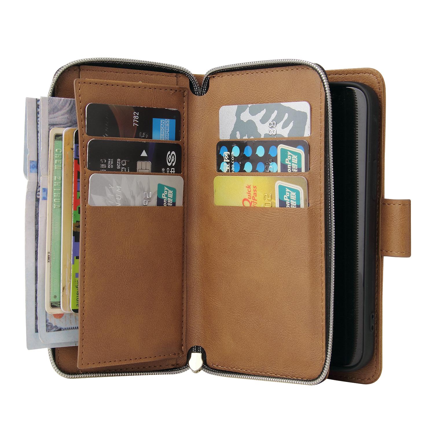 For iPhone 15 Zipper Pocket Case 9 Card Slots PU Leather Wallet Mobile Phone Stand Cover Shell Black
For iPhone 15 Zipper Pocket Case 9 Card Slots PU Leather Wallet Mobile Phone Stand Cover Shell Black