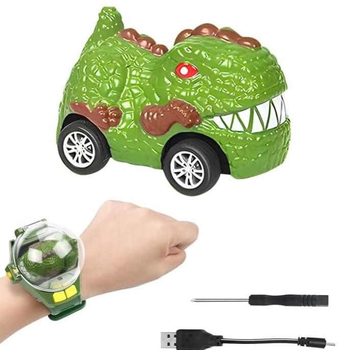 OBEST Mini RC Car Watch Toy, Cute Dinosaur-Shaped Wrist Racing Car Watch, USB Powered, Kids Toy, Birthday Gift for Boys and Girls, Green
OBEST Mini RC Car Watch Toy, Cute Dinosaur-Shaped Wrist Racing Car Watch, USB Powered, Kids Toy, Birthday Gift for Boys and Girls, Green