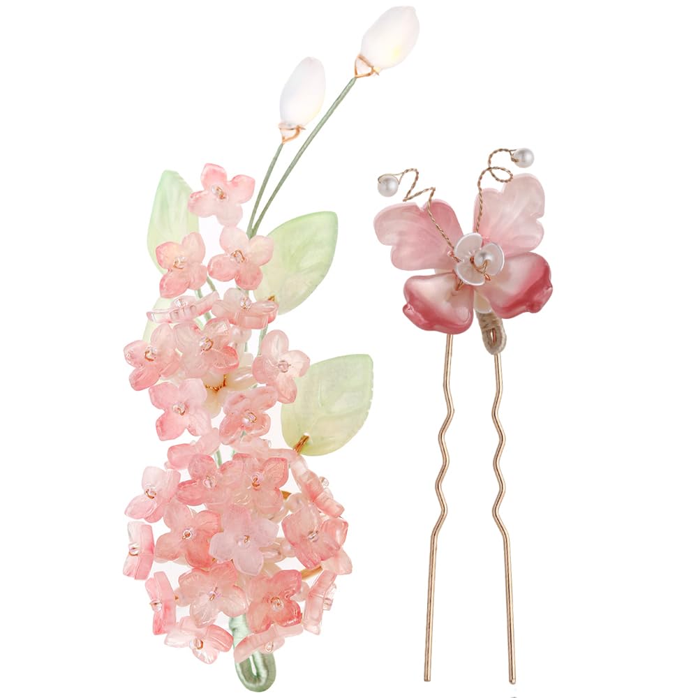 2-piece hair accessory set: Cute hydrangea flower design. Perfect for kimono, yukata, graduation ceremonies, entrance ceremonies, weddings,
2-piece hair accessory set: Cute hydrangea flower design. Perfect for kimono, yukata, graduation ceremonies, entrance ceremonies, weddings,
