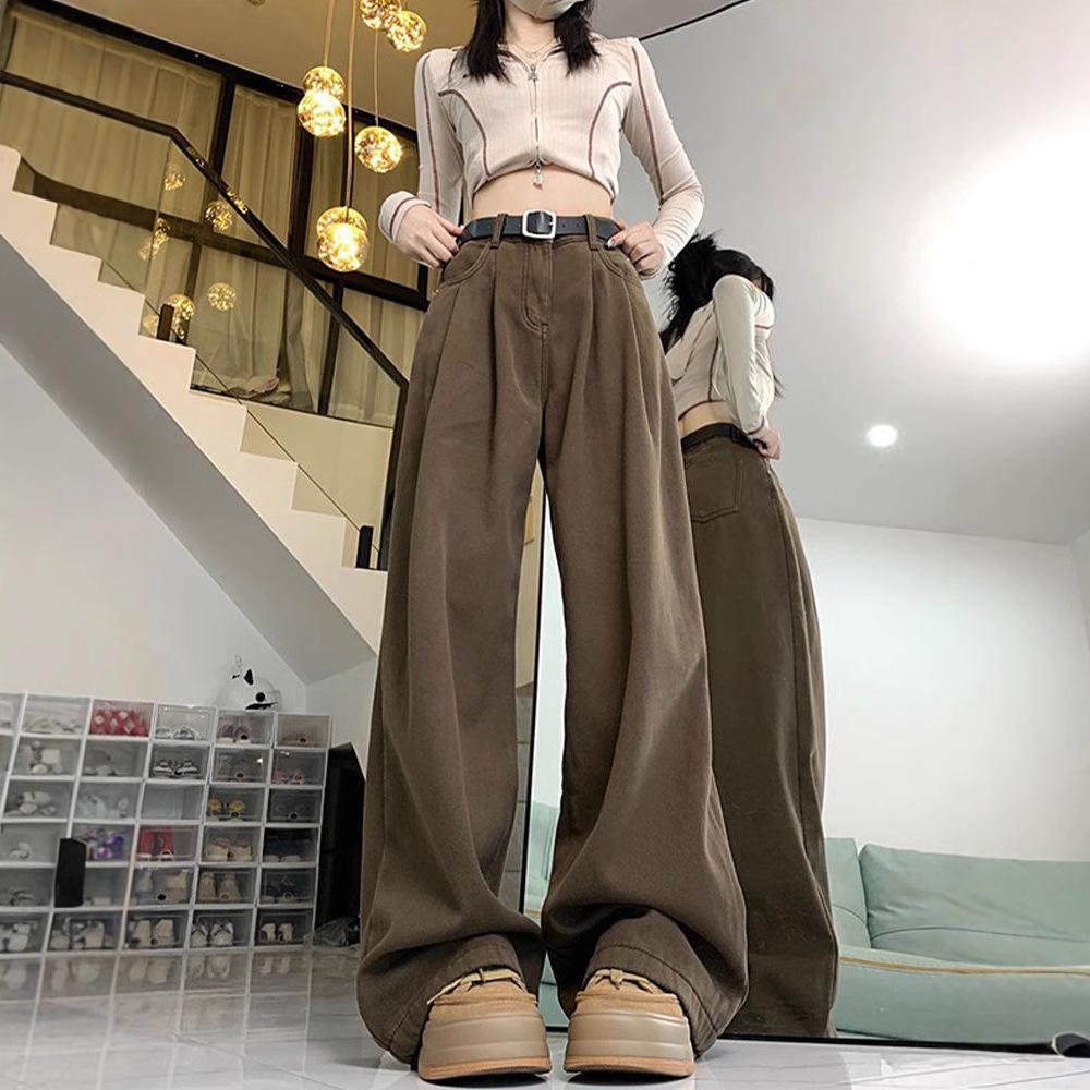 Women s Retro High-Waisted Khaki Wide-Leg Jeans - Petite, Floor-Length, Slimming Fit S
Women s Retro High-Waisted Khaki Wide-Leg Jeans - Petite, Floor-Length, Slimming Fit S