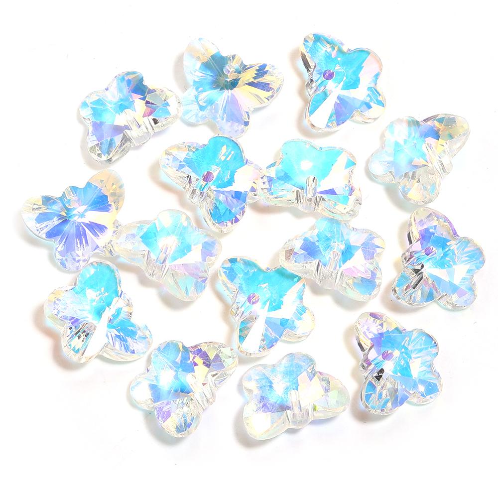 10pcs 14mm Butterfly Crystal Charms Colorful Glass Charms Pendant For Jewelry Making DIY Necklace Earrings Keychain Accessories білий
10pcs 14mm Butterfly Crystal Charms Colorful Glass Charms Pendant For Jewelry Making DIY Necklace Earrings Keychain Accessories білий