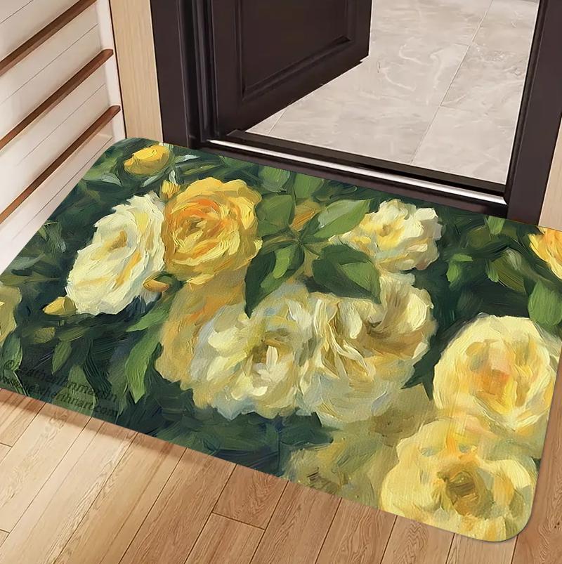 Impressionist Yellow Floral Painting Doormat Carpet Rug Marigold Lily Rose Pattern Non Slip Washable Floor Mat for Home Entryway 40x60cm
Impressionist Yellow Floral Painting Doormat Carpet Rug Marigold Lily Rose Pattern Non Slip Washable Floor Mat for Home Entryway 40x60cm
