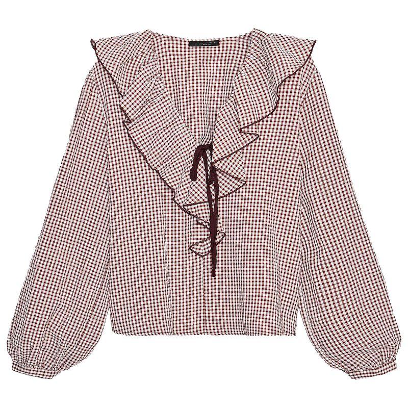 Zaprha 2025 Autumn New Small Plaid Laminated Decoration Bow V-neck Long sleeve Shirts Top 5029181 Red L
Zaprha 2025 Autumn New Small Plaid Laminated Decoration Bow V-neck Long sleeve Shirts Top 5029181 Red L