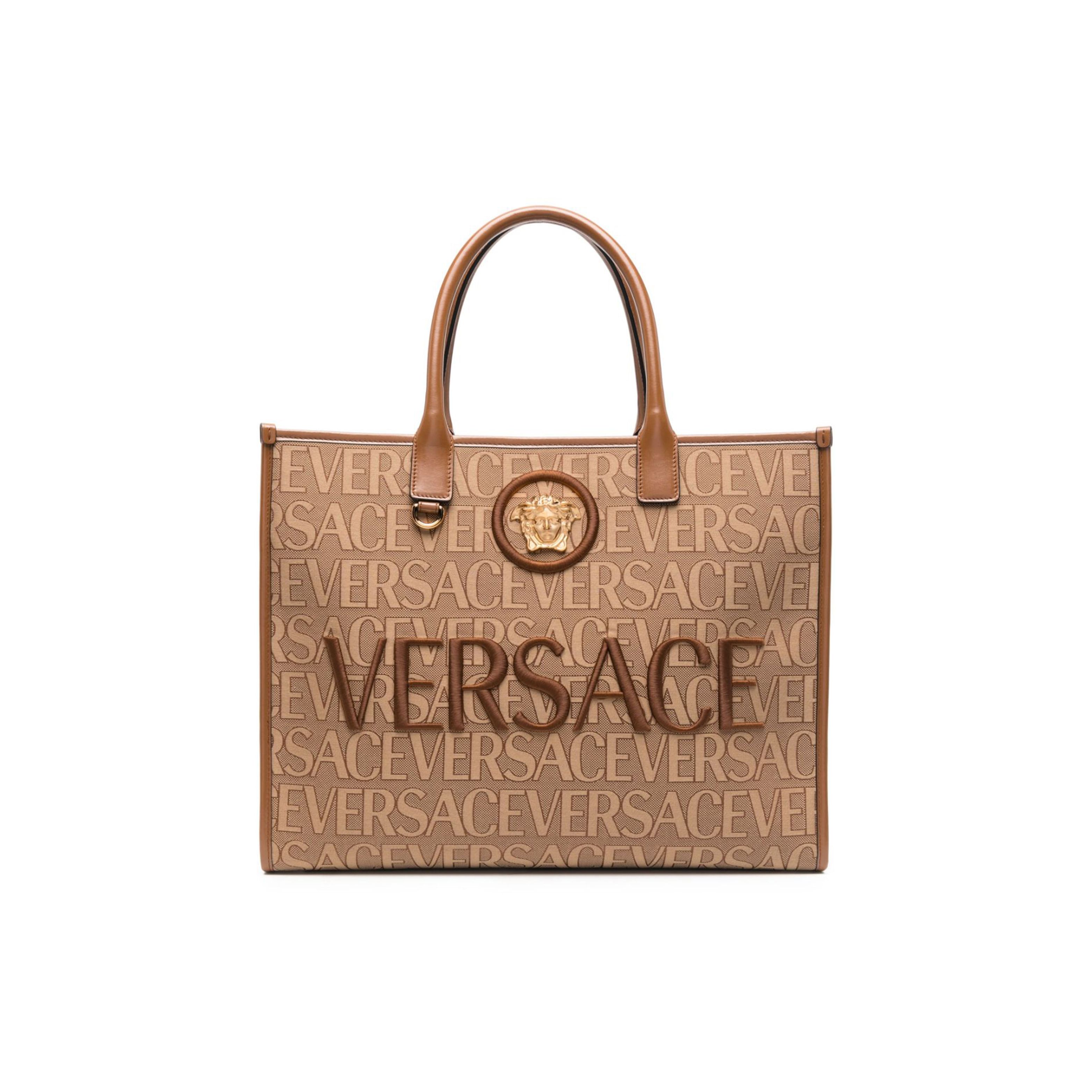 Versace Letter Embroidery Logo Medusa Classic Monogram Snap Button Tote Bag Women Tote Bags Brown 1004741-1A08199-2N24V Basic Set (Bag+Dust Bag)
Versace Letter Embroidery Logo Medusa Classic Monogram Snap Button Tote Bag Women Tote Bags Brown 1004741-1A08199-2N24V Basic Set (Bag+Dust Bag)