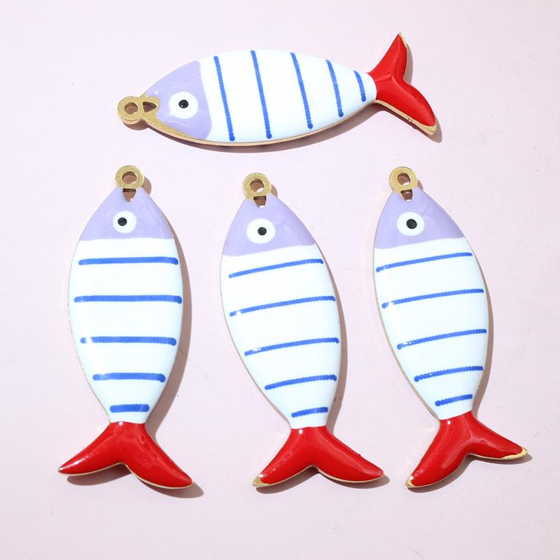 10pcs 40x14mm Stainless Steel Enamel Stripe Fish Charms Pendant DIY Jewelry Making Accessories Findings for Necklace Earrings
10pcs 40x14mm Stainless Steel Enamel Stripe Fish Charms Pendant DIY Jewelry Making Accessories Findings for Necklace Earrings