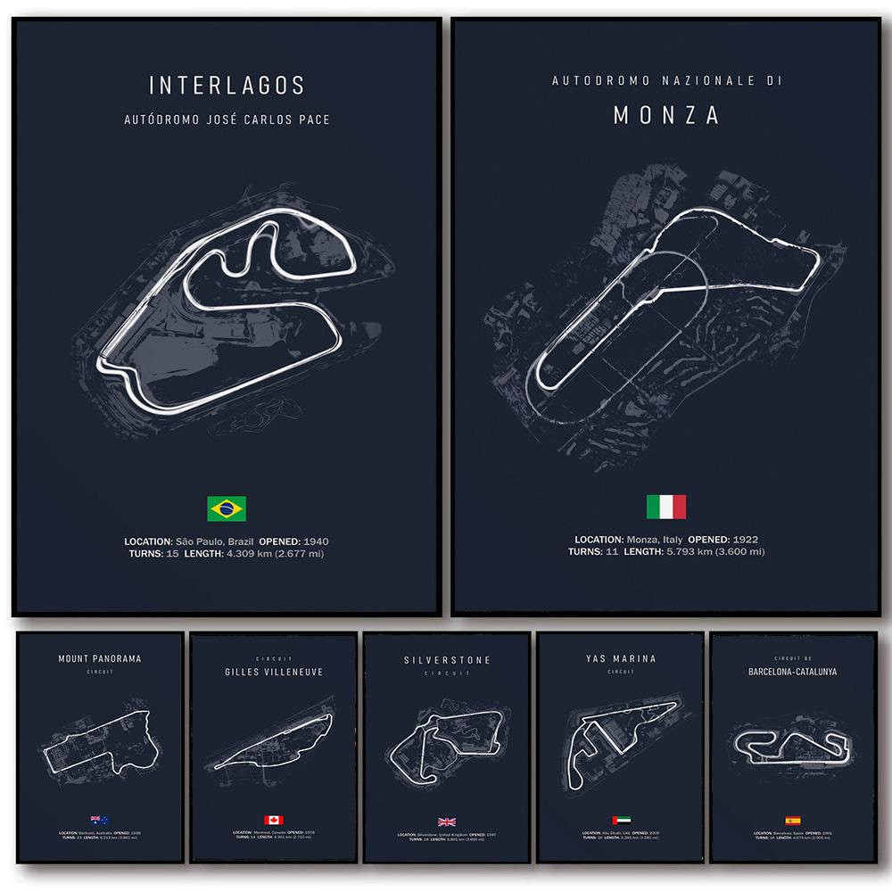 Формула-1 Мировые гоночные трассы Настенное искусство Плакаты и принты F1 Different World Circuit Холст Картина Мода Искусство Живопись Куадро
Формула-1 Мировые гоночные трассы Настенное искусство Плакаты и принты F1 Different World Circuit Холст Картина Мода Искусство Живопись Куадро