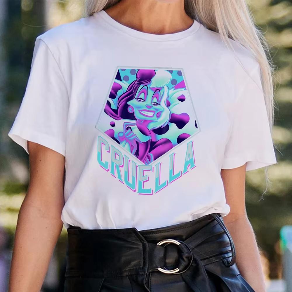 Fashion Cruella De Vil Drive Me Crazy Graphic Printed Tshirts Women Casual Short Sleeve Streetwear Tops Tees Cotton S
Fashion Cruella De Vil Drive Me Crazy Graphic Printed Tshirts Women Casual Short Sleeve Streetwear Tops Tees Cotton S