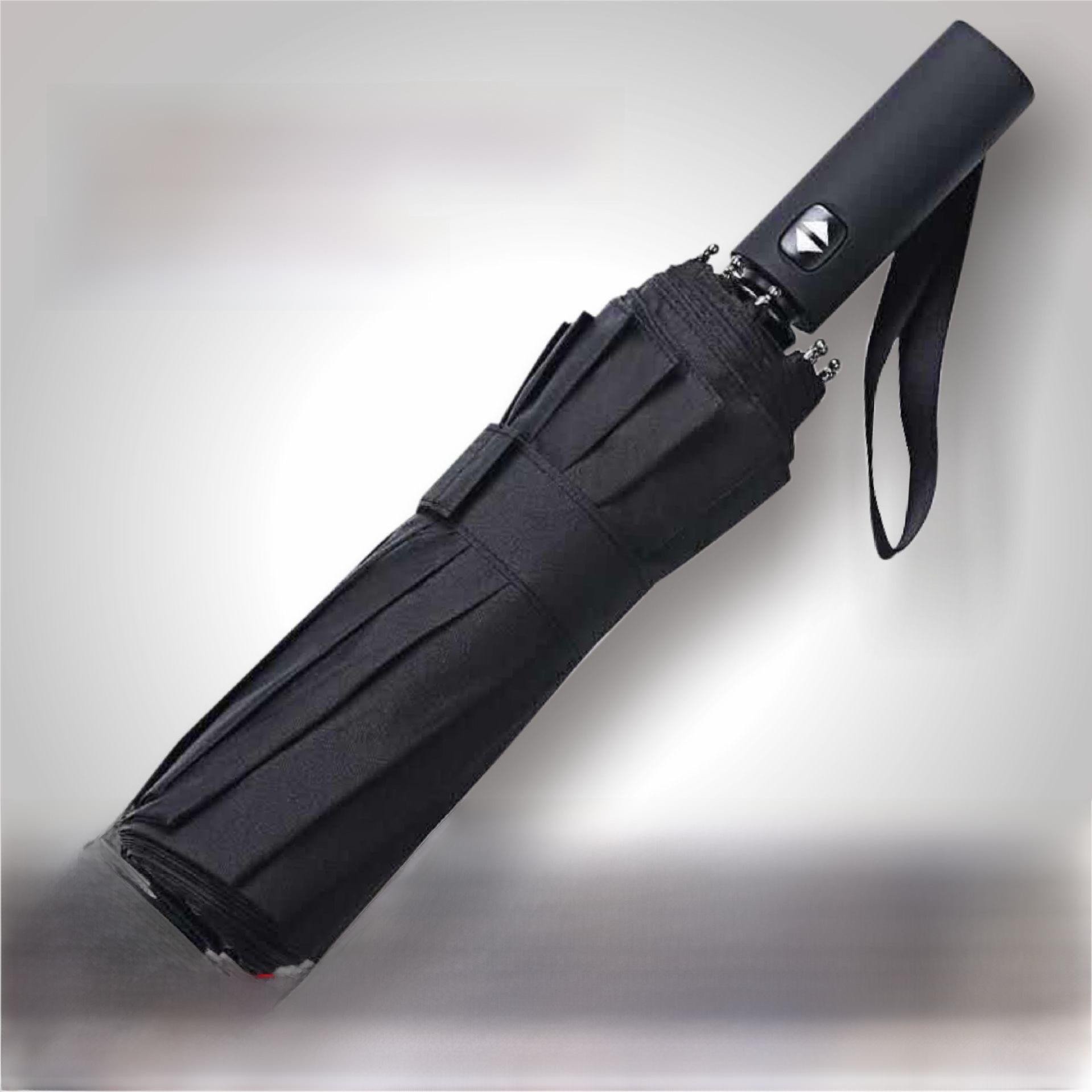12-Bone Black Automatic Folding Umbrella with Custom Logo - Business & Gift Use 8 Ribs Manual Cloth (No Rubber) - Navy Blue
12-Bone Black Automatic Folding Umbrella with Custom Logo - Business & Gift Use 8 Ribs Manual Cloth (No Rubber) - Navy Blue