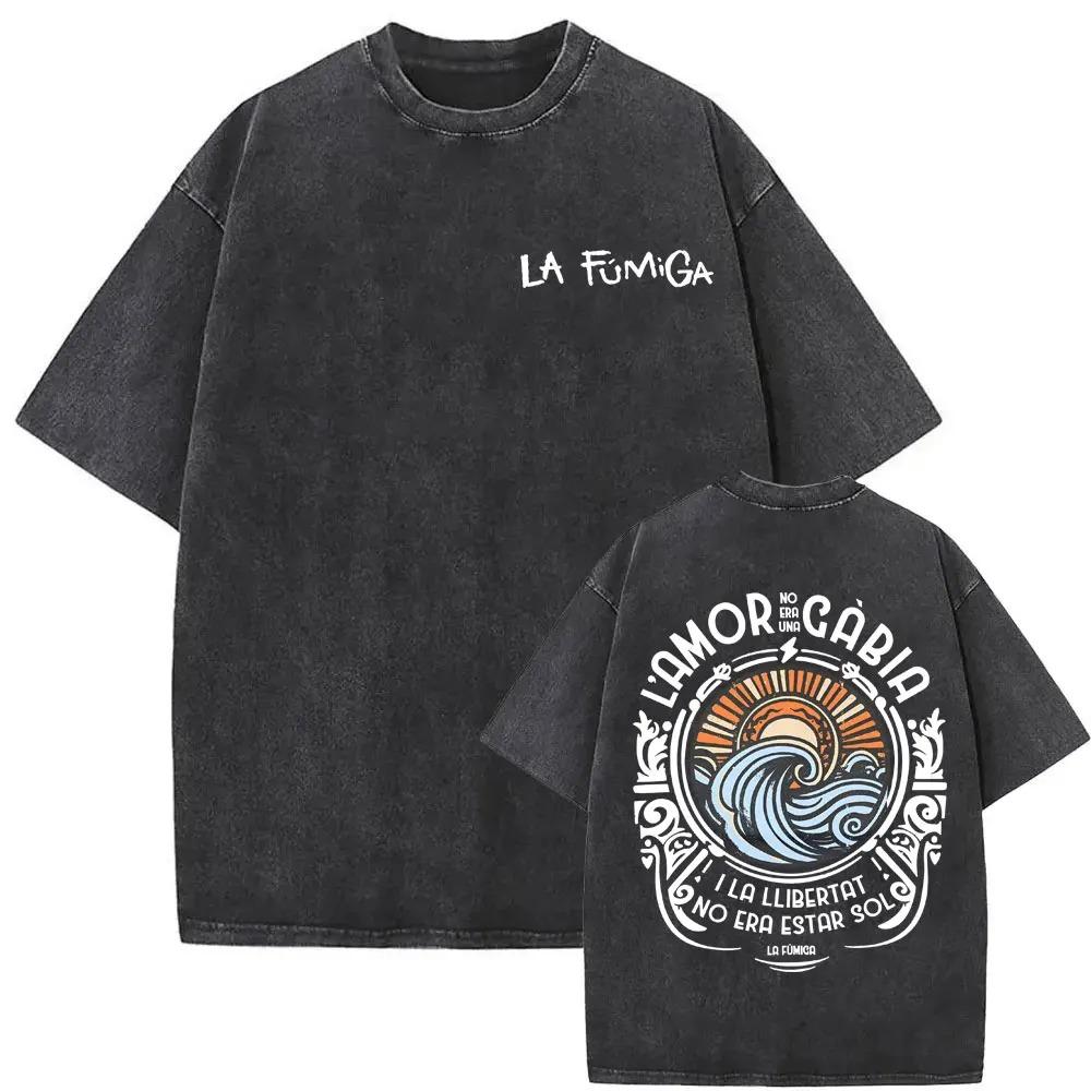 Vintage Washed La Fumiga Llibertat Band Album TShirt Unisex Harajuku Gothic Style Cotton Oversized Short Sleeve TShirt S
Vintage Washed La Fumiga Llibertat Band Album TShirt Unisex Harajuku Gothic Style Cotton Oversized Short Sleeve TShirt S
