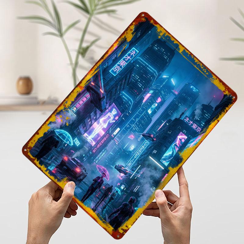 Neon Cyberpunk Cityscape At Night Tin Plaque Poster Customized Wall Art Retro Vintage Metal Signs for Room Wand Deko Man Cave 7.9x11.8In(20x30cm)
Neon Cyberpunk Cityscape At Night Tin Plaque Poster Customized Wall Art Retro Vintage Metal Signs for Room Wand Deko Man Cave 7.9x11.8In(20x30cm)