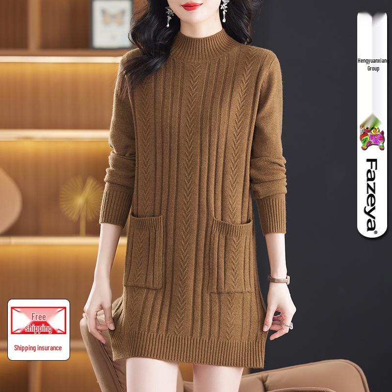 Hengyuanxiang Women s Wool Turtleneck Mid-Length Dress for Autumn/Winter Medium 105 чорний
Hengyuanxiang Women s Wool Turtleneck Mid-Length Dress for Autumn/Winter Medium 105 чорний