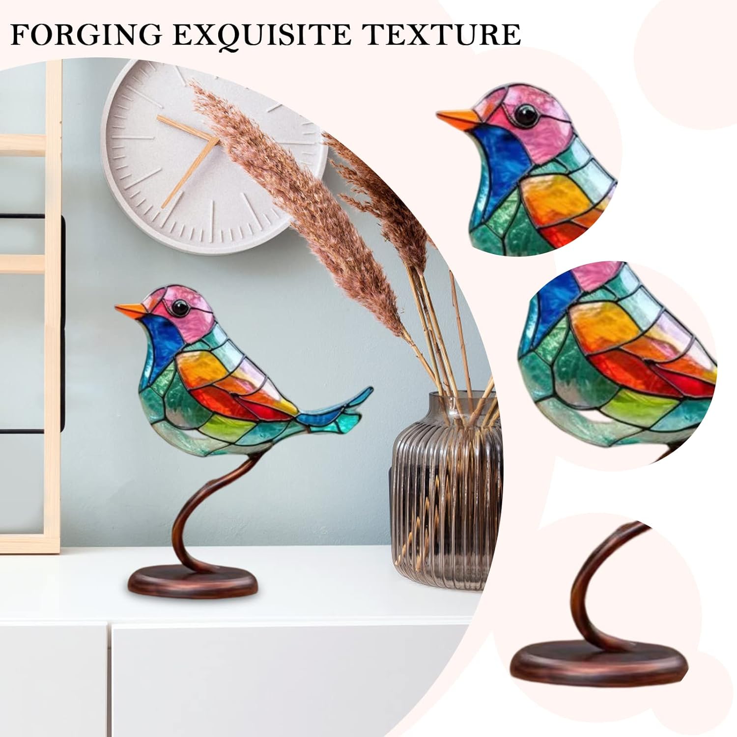 Colorful Bird Metal Desktop Ornament Home Office Flat Decorative Ornament,1 Bird Type A
Colorful Bird Metal Desktop Ornament Home Office Flat Decorative Ornament,1 Bird Type A