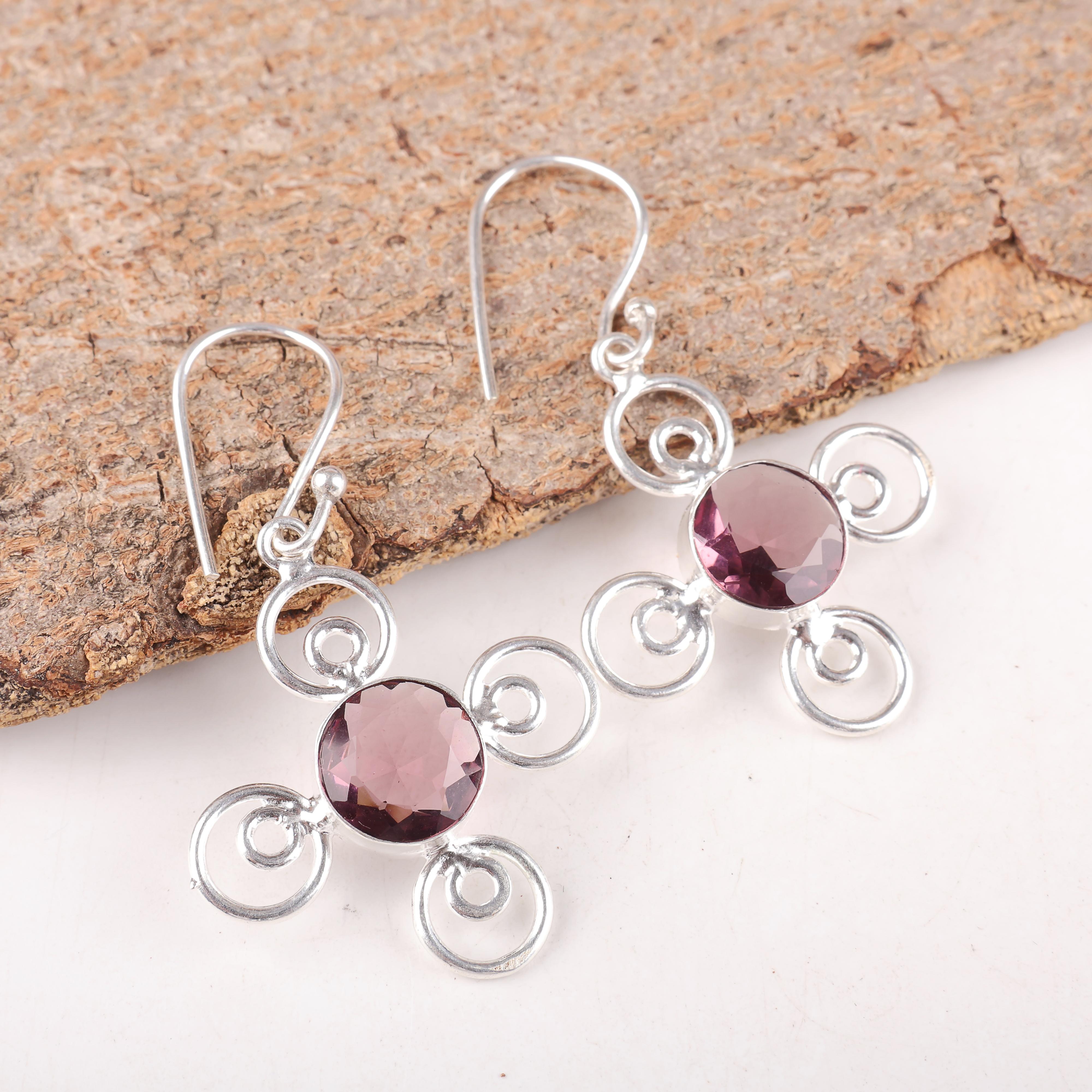 Rhodolite Silver Earrings, Handmade Gemstone Jewelry, 925 Sterling Silver Earrings, Charming Yoga Jewelry, Gift For Friend 1.74 Inches рожевий
Rhodolite Silver Earrings, Handmade Gemstone Jewelry, 925 Sterling Silver Earrings, Charming Yoga Jewelry, Gift For Friend 1.74 Inches рожевий