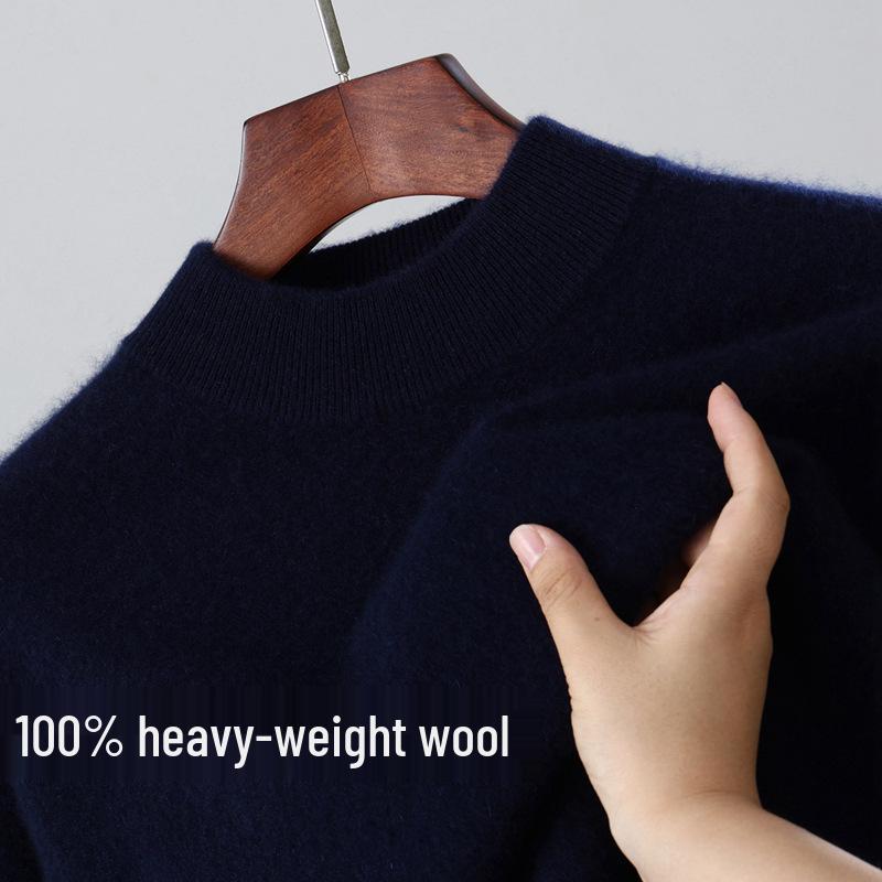 Men s High-End Pure Wool Sweater: Thick Knit, Half-High Neck, Loose Fit Pullover, Ideal as Base Layer. L (140-160 Jin)
Men s High-End Pure Wool Sweater: Thick Knit, Half-High Neck, Loose Fit Pullover, Ideal as Base Layer. L (140-160 Jin)