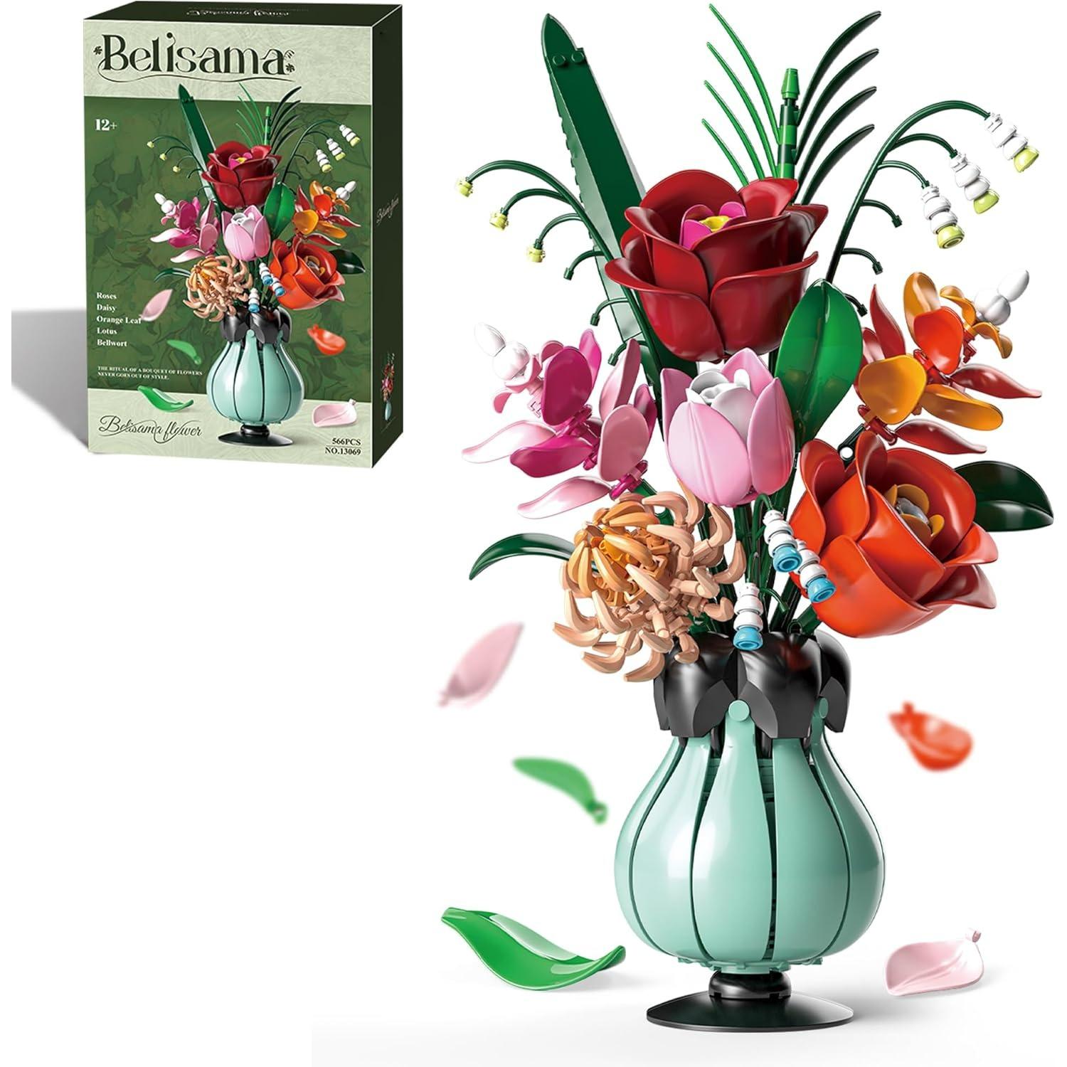 Roses Building Set Flowers Bouquet with Vase for Adults -566pcs P13
Roses Building Set Flowers Bouquet with Vase for Adults -566pcs P13