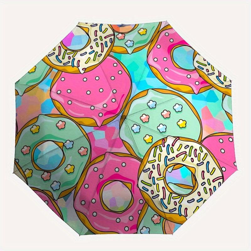 1pc Donut Pattern Automatic Opening/Closing Folding Umbrella with 65 Ribs, Plastic Handle, Windproof Portable Sunshade Umbrella Halloween an
1pc Donut Pattern Automatic Opening/Closing Folding Umbrella with 65 Ribs, Plastic Handle, Windproof Portable Sunshade Umbrella Halloween an