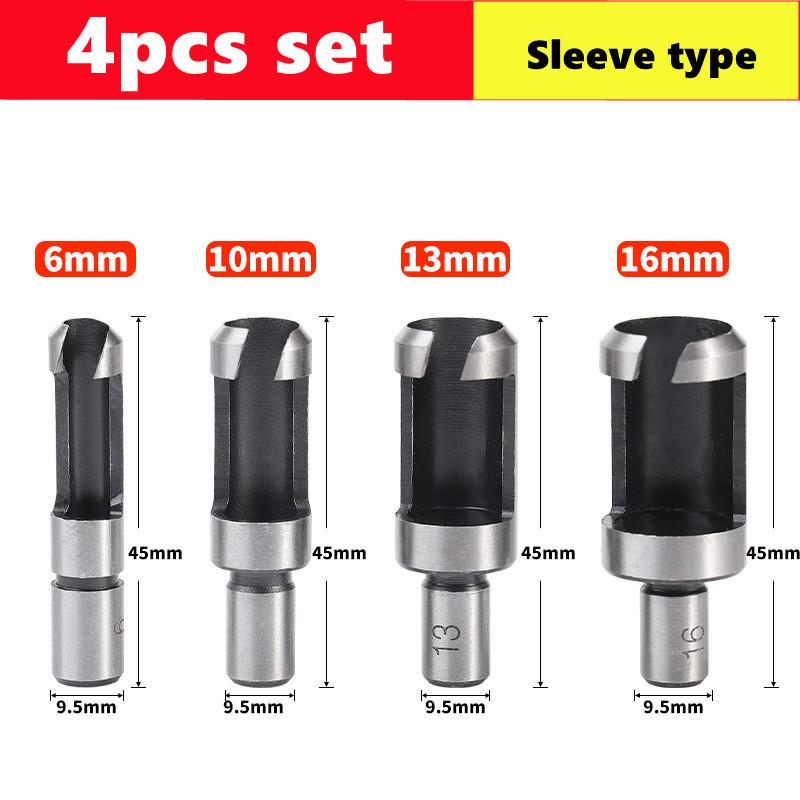 Round barrel/claw type wooden plug drill, woodworking drilling machine, hole drilling bit disassembly tool, cutting tool set 4pcs Sleeve type
Round barrel/claw type wooden plug drill, woodworking drilling machine, hole drilling bit disassembly tool, cutting tool set 4pcs Sleeve type