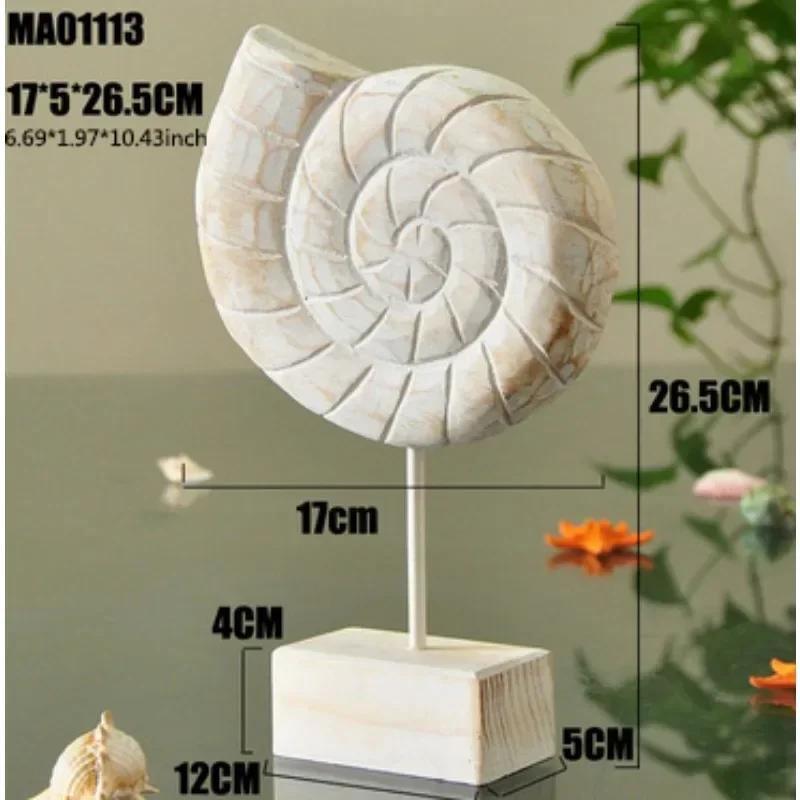 Mediterranean Wood Carving Sculpture - Starfish, Conch & Hippocampus Marine Decor for Home & Living Room
Mediterranean Wood Carving Sculpture - Starfish, Conch & Hippocampus Marine Decor for Home & Living Room