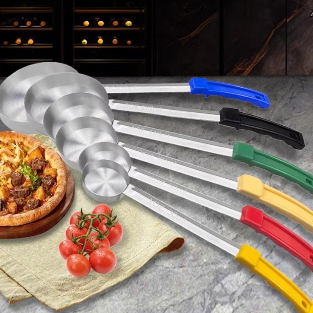 With Long Rubber Handle Pizza Sauce Spoon Stainless Steel Soup Spoons Pizza Spread Ladle Kitchen 8OZ Blue without hole
With Long Rubber Handle Pizza Sauce Spoon Stainless Steel Soup Spoons Pizza Spread Ladle Kitchen 8OZ Blue without hole