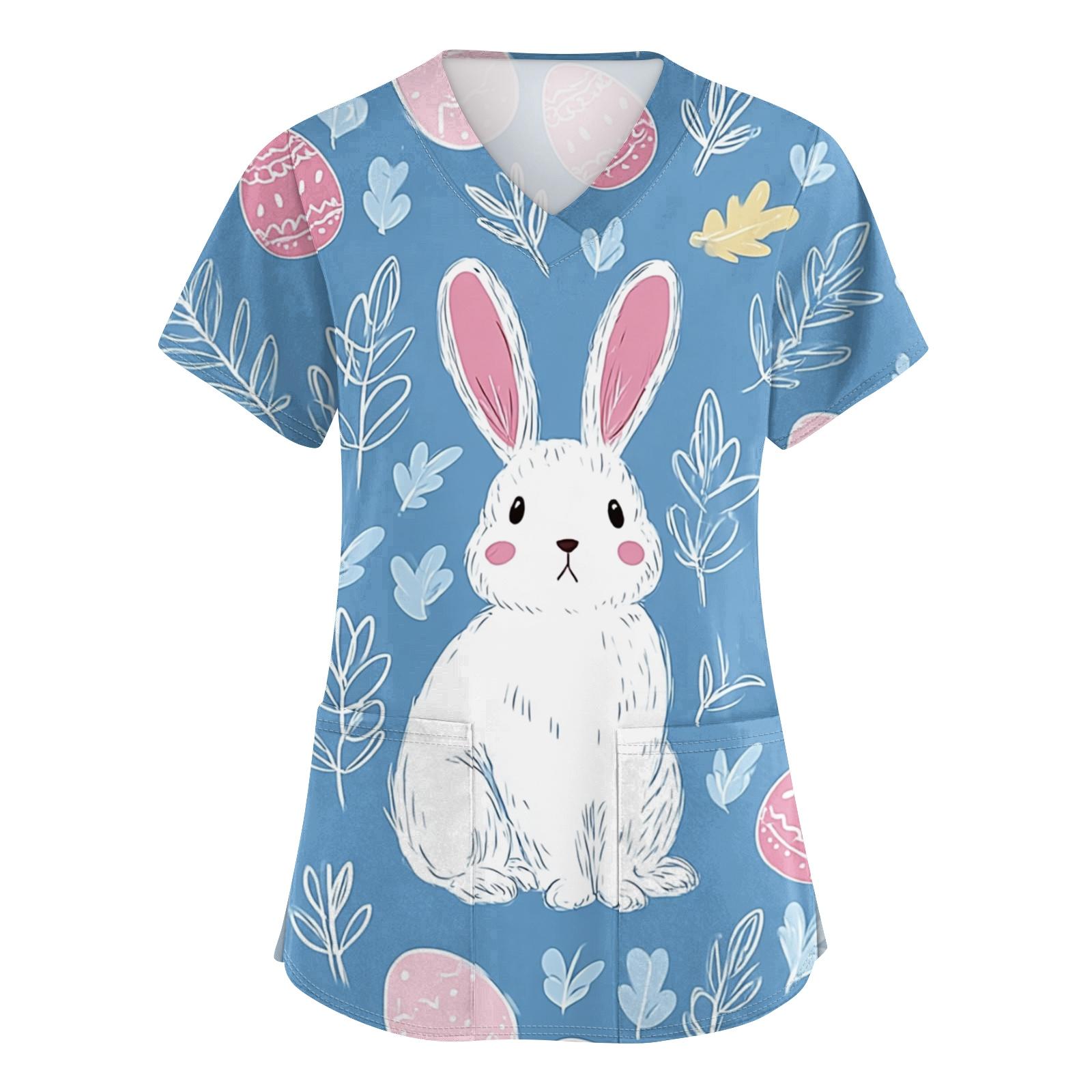 Women s V-neck Cartoon Printed Short-sleeved Pocket Side-slit Protective Suit Top L синий
Women s V-neck Cartoon Printed Short-sleeved Pocket Side-slit Protective Suit Top L синий
