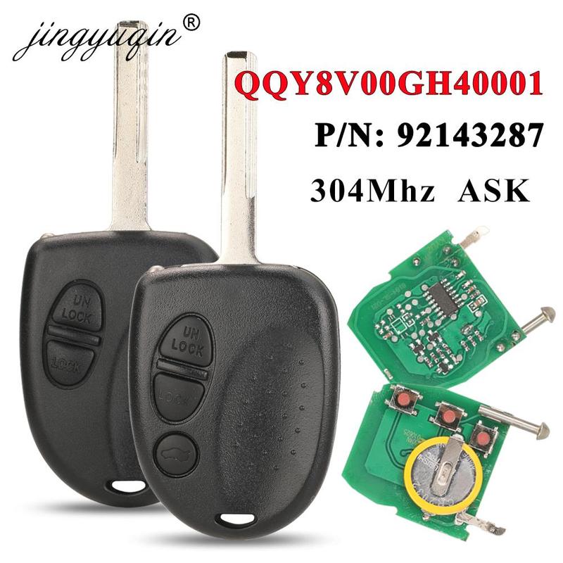 92143287 Remote Car Key Fob 304Mhz for Chevrolet Caprice Lumina 1999-2006 Holden Commodore VS VR VT VZ VY Buick QQY8V00GH40001 2 Buttons
92143287 Remote Car Key Fob 304Mhz for Chevrolet Caprice Lumina 1999-2006 Holden Commodore VS VR VT VZ VY Buick QQY8V00GH40001 2 Buttons