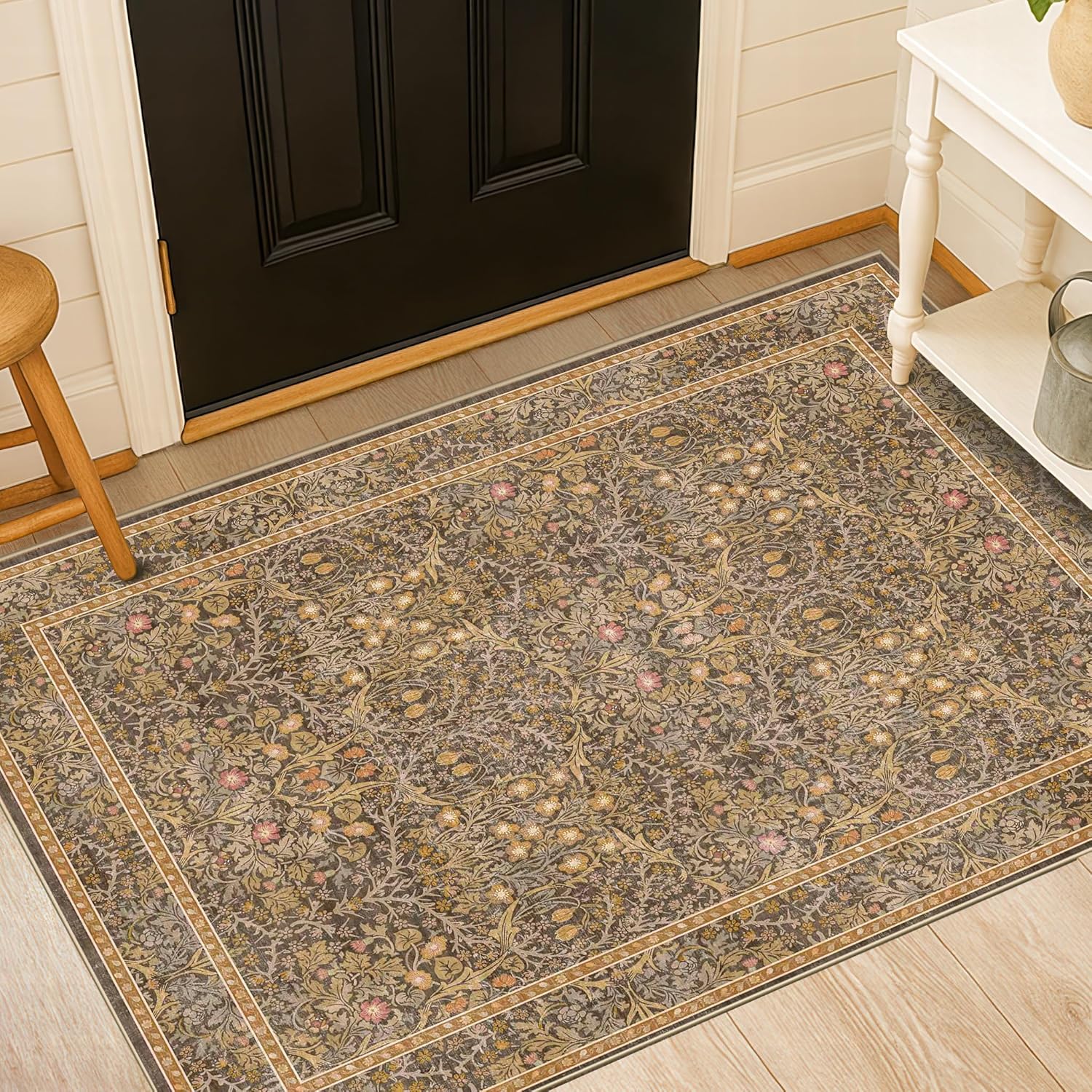 Dark Green Washable Entry Rug Front Door Throw Rugs Indoor Bathroom Small Rugs Vintage Floral Thin Rug for Kitchen Boho Décor 50X80CM
Dark Green Washable Entry Rug Front Door Throw Rugs Indoor Bathroom Small Rugs Vintage Floral Thin Rug for Kitchen Boho Décor 50X80CM