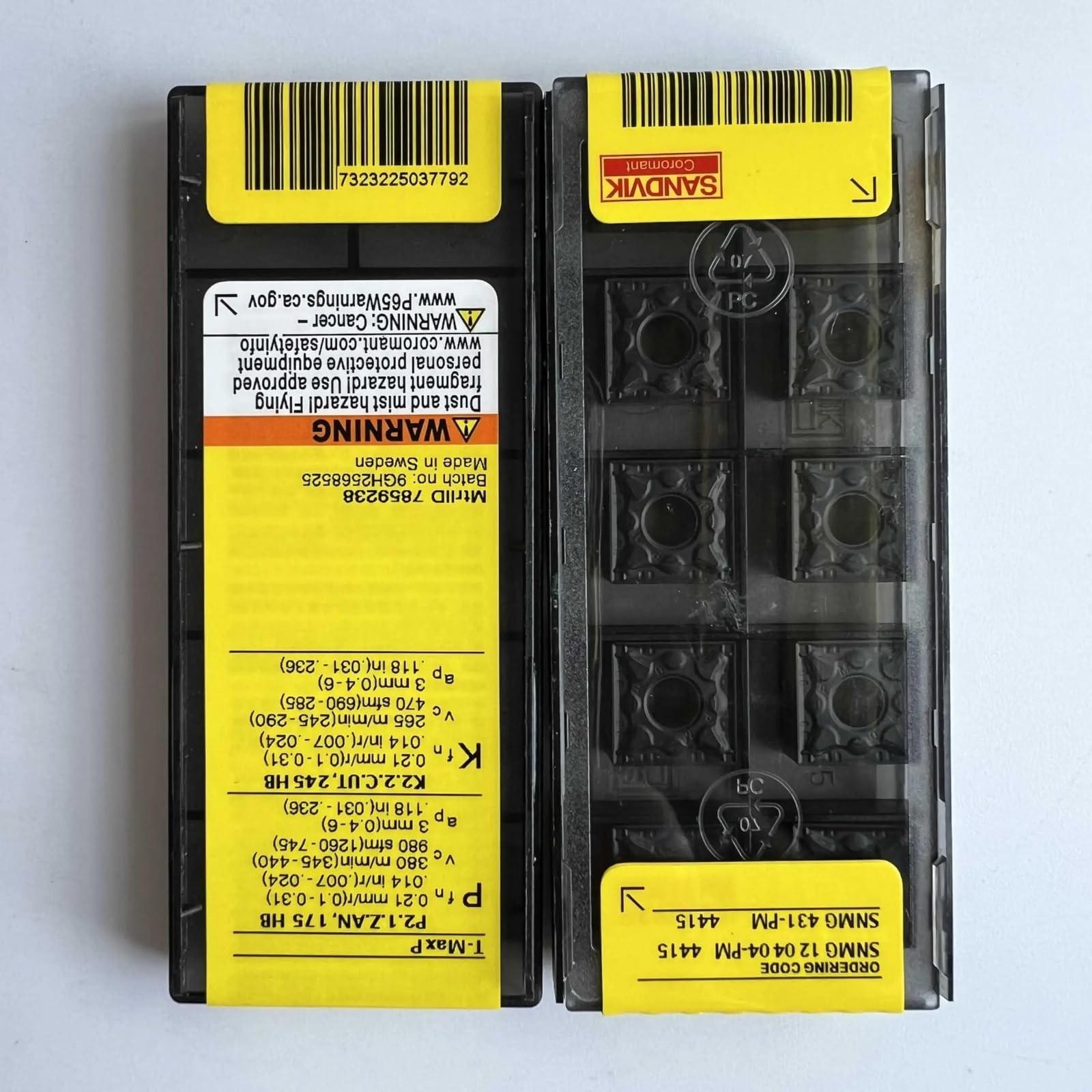 Original Sandvik / SNMG120404-PM 4415 / CNC lathe carbide blade 10 Pcs
Original Sandvik / SNMG120404-PM 4415 / CNC lathe carbide blade 10 Pcs