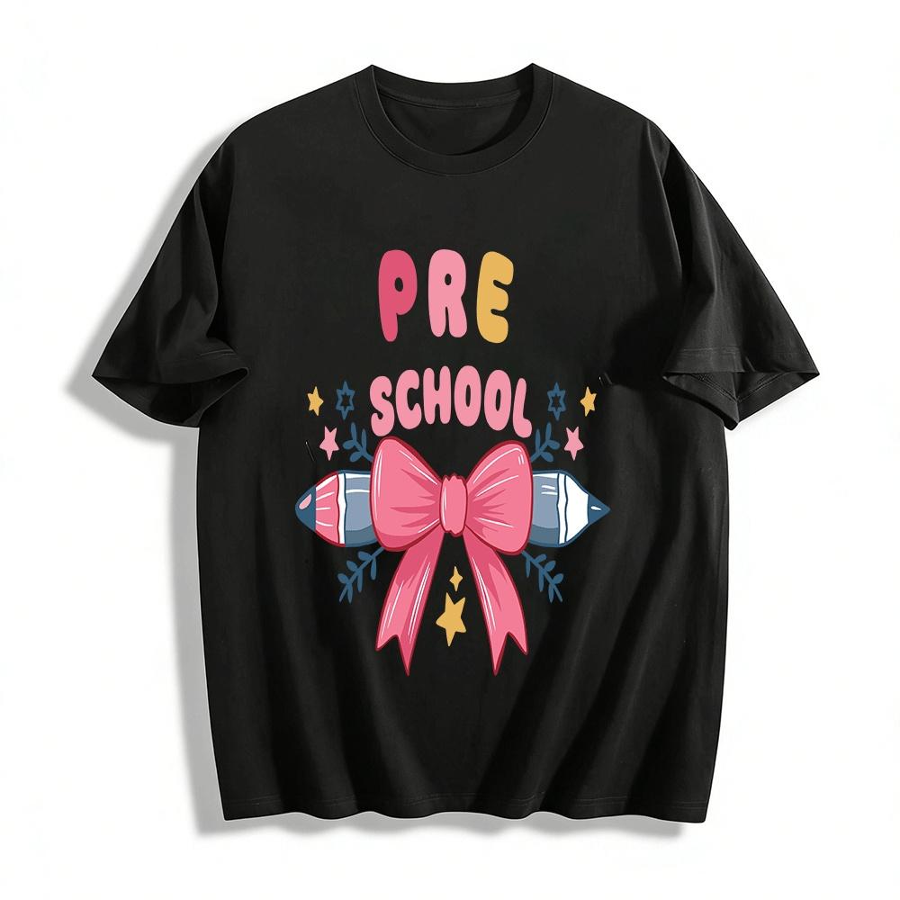 Preschool Themed Pencil Bow Print Kids Casual Top Pure cotton T-shirt XXS
Preschool Themed Pencil Bow Print Kids Casual Top Pure cotton T-shirt XXS