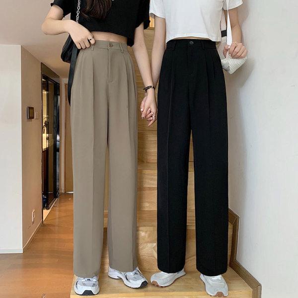 Suit Pants for Women In Summer Korean Style High Waist Loose Straight Slim Large Size Floor Pants Versatile Draped Casual Wide-leg Pants S
Suit Pants for Women In Summer Korean Style High Waist Loose Straight Slim Large Size Floor Pants Versatile Draped Casual Wide-leg Pants S