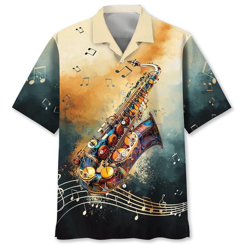 Saxophone Tropical Hawaiian Shirt Summer Musical Instrument Short-Sleeved Blouse Street Music Lover Button Shirts 6XL
Saxophone Tropical Hawaiian Shirt Summer Musical Instrument Short-Sleeved Blouse Street Music Lover Button Shirts 6XL