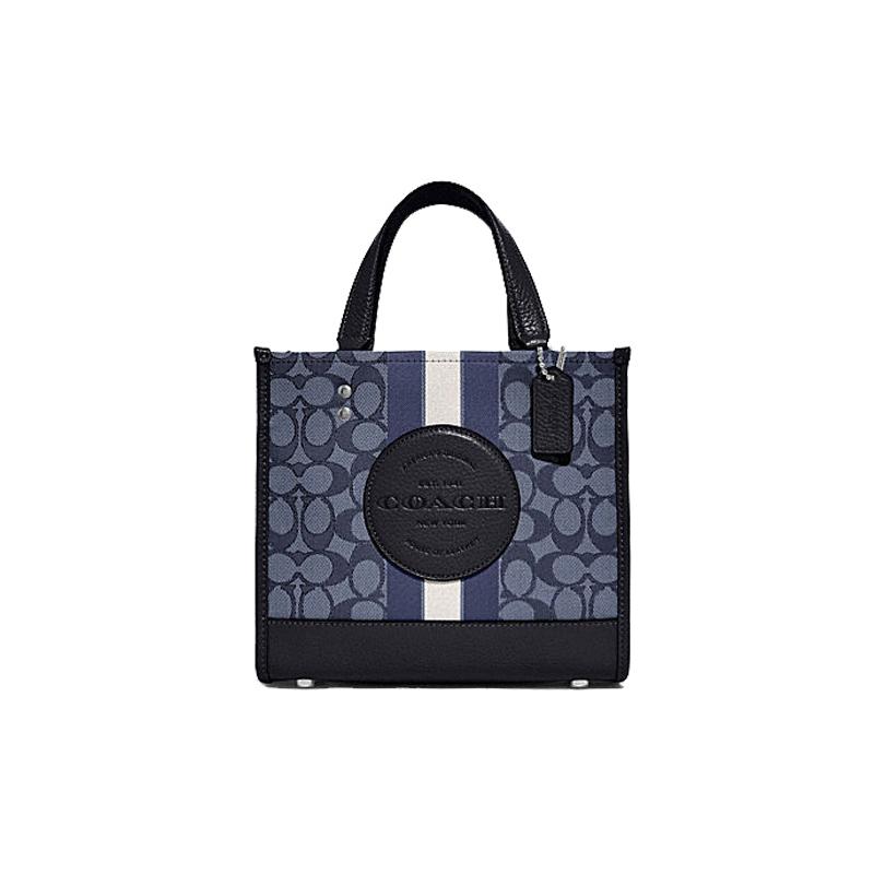 COACH handbag Dempsey 22 Letter Logo Logo Stripe Print Fabric and Cow Leather Tote Bag Tote Bag Shopping Bag Hand-held Shoulder Crossbody Bag Small синій
COACH handbag Dempsey 22 Letter Logo Logo Stripe Print Fabric and Cow Leather Tote Bag Tote Bag Shopping Bag Hand-held Shoulder Crossbody Bag Small синій