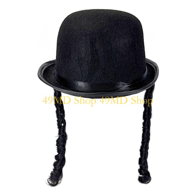 49MD Black Round Derby Hat With Braid Elegant Unisex Design Bowler Hat For Party Wear CN
49MD Black Round Derby Hat With Braid Elegant Unisex Design Bowler Hat For Party Wear CN