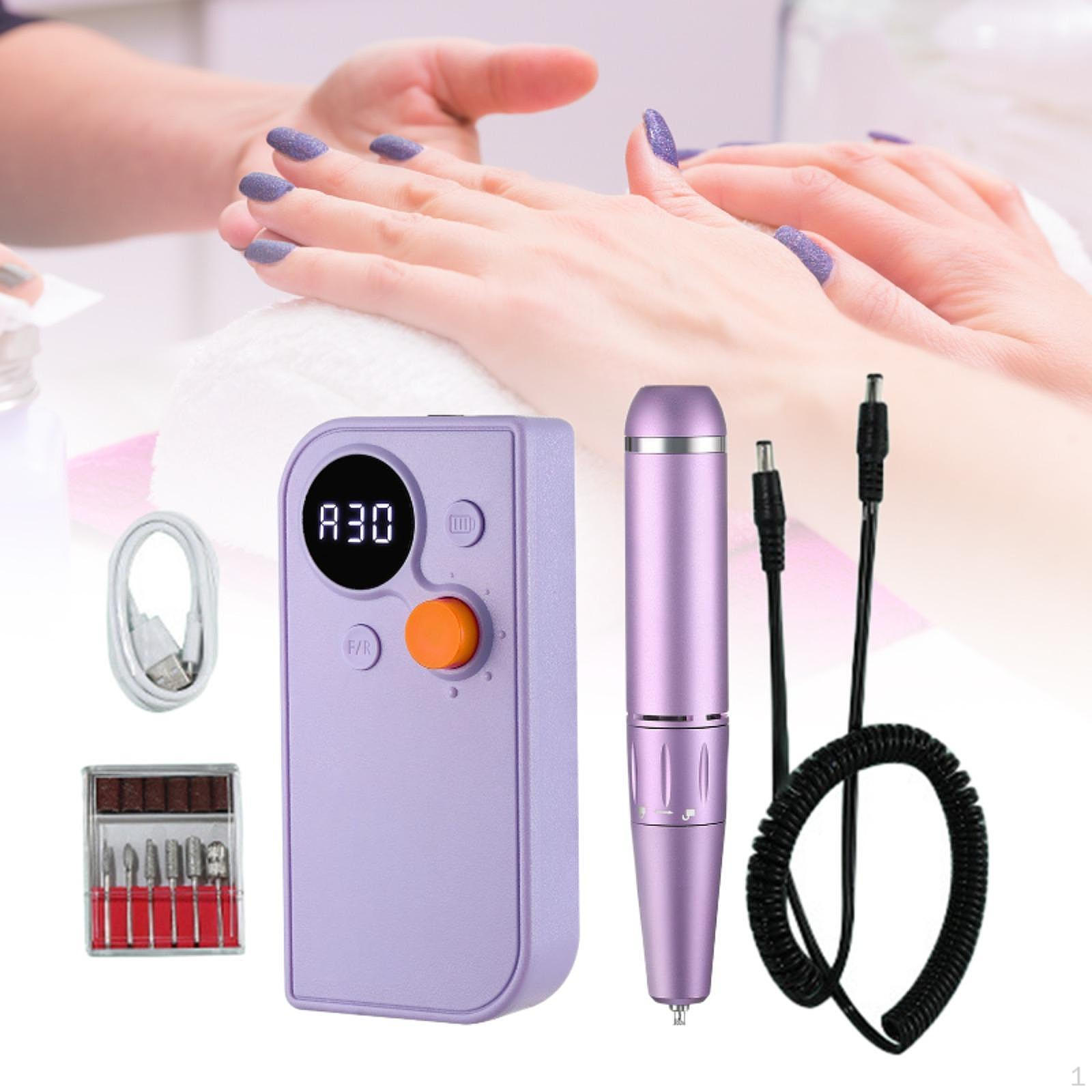 Portable Nail Drill 30000 RPM for Acrylic Nails Cordless File Kit Manicure Pedicure Tool Фіолетовий
Portable Nail Drill 30000 RPM for Acrylic Nails Cordless File Kit Manicure Pedicure Tool Фіолетовий